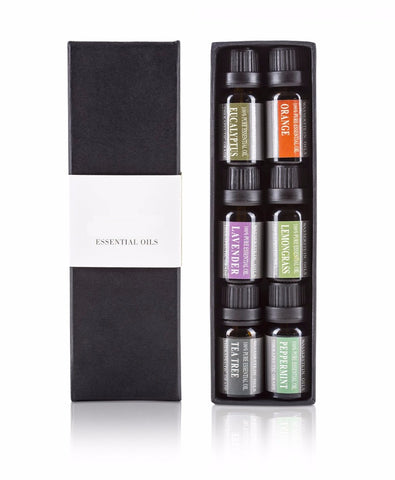 100% Pure 6pcs Set Glass Bottle Essential Oil Set Natural Body 10ml with Private Label