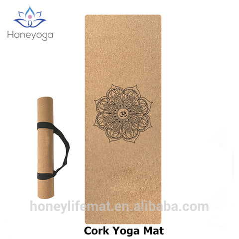 Hot Sale 5mm Organic Natural Eco Friendly REACH Certificate Kurk Anti-tear Cork Yoga Mat