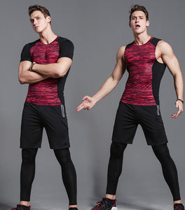 Men's quick dry gym clothing active wear 3-piece track suit
