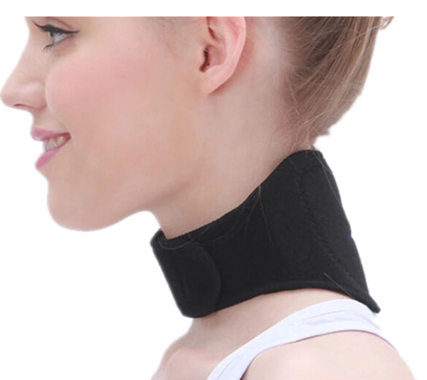 Unisex tourmaline medical pain relief magnetic self-heating warmer neck brace